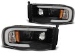 Koplampen | Dodge Ram 2002-2006 | Tube Light zwart, Verzenden, Nieuw, Dodge