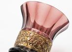 Art Deco Purple Walther Glass Vase, Signed, 1920, - Vaas -