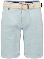 Geographical Norway Chino Bermuda Met Stretch Podex Sky Blue, Kleding | Heren, Broeken en Pantalons, Verzenden, Nieuw, Blauw