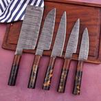 Keukenmes - Hout, rozijn en handgevouwen staal - Noord