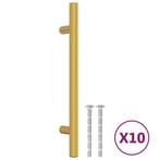 RVS Handvatten Goud 128mm - 10 stuks | OP=OP | Perfecte P..., Ophalen of Verzenden, Nieuw, Rvs