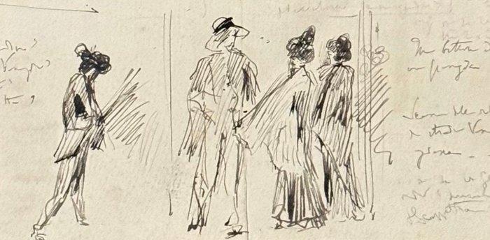 Pietro Scoppetta (1863-1920) - Scena Popolare, Antiek en Kunst, Kunst | Schilderijen | Klassiek