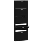 Schoenenkast Zwart Hout - OP = OP! - Ruim & Voordelig, Ophalen of Verzenden, Nieuw, Modern, Trendy