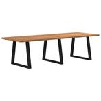 vidaXL Eettafel rechthoekig 280x100x74 cm massief eikenhout, Verzenden, Nieuw