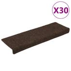vidaXL Trapmatten zelfklevend 30 stuks 65x21x4 cm bruin, Doe-het-zelf en Verbouw, Ladders en Trappen, Verzenden, Nieuw