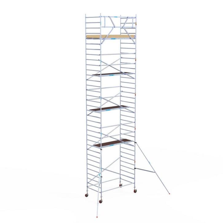 Rolsteiger Basic 135x250 11,2m werkhoogte tegen de gevel, Doe-het-zelf en Verbouw, Steigers, Rolsteiger of Kamersteiger, Nieuw
