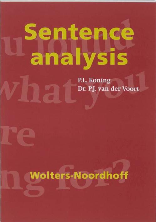 Sentence analysis 9789001482114 P.L. Koning, Boeken, Taal | Engels, Zo goed als nieuw, Verzenden