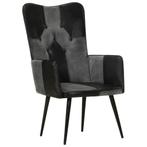 Leren Fauteuil Zwart | Tweedekansje | OP=OP, Minder dan 75 cm, Nieuw, Leer, Ophalen of Verzenden