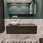 Badkamermeubel BWS Madrid Dark Brown 120 cm met Topblad en, Doe-het-zelf en Verbouw, Sanitair, Ophalen of Verzenden, Nieuw, Bad
