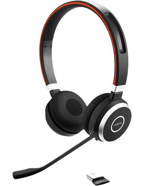Jabra Evolve 65 Headset draadloos bluethooth inc donlge r..., Computers en Software, Headsets, Refurbished, Gaming headset, Inklapbare microfoon