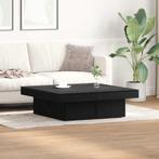 vidaXL Salontafel Zwart eiken 90 x 90 x 28 cm Bewerkt hout, Huis en Inrichting, Tafels | Salontafels, Verzenden, Nieuw, 50 tot 100 cm