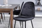 Eetkamerstoel - Inger - Zwart - Fluweel - Jörn, Huis en Inrichting, Stoelen, Verzenden, Nieuw