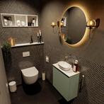MONDIAZ FOWY toiletmeubel 50cm kleur army. Waskom positie, Ophalen of Verzenden, Nieuw, Bad