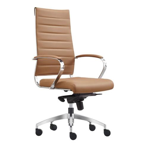 Bureaustoel Granada Cognac - 100% leder, Huis en Inrichting, Bureaus, Nieuw, Ophalen of Verzenden