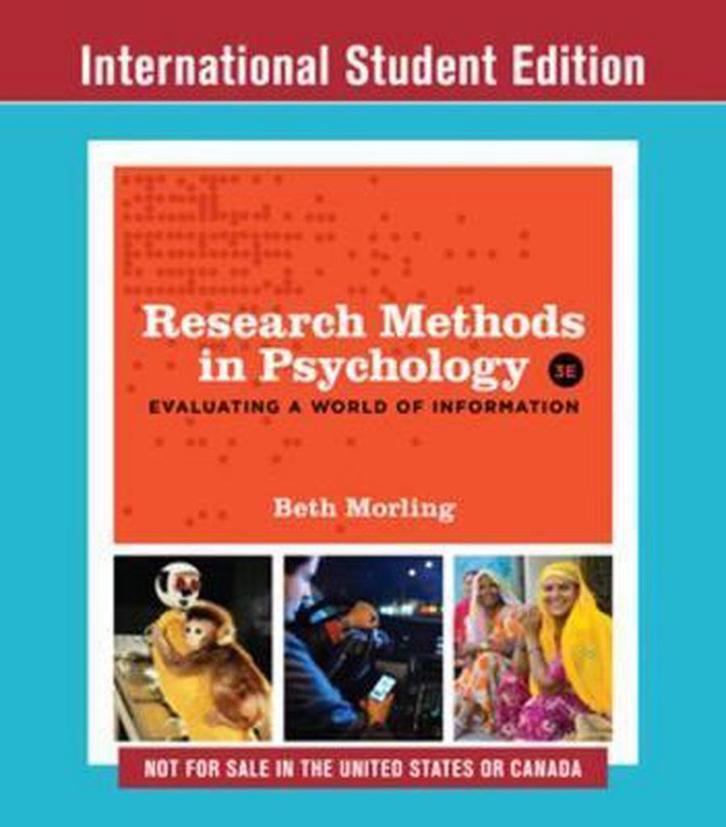 Research Methods in Psychology 9780393643602 Beth Morling, Boeken, Taal | Engels, Gelezen, Verzenden