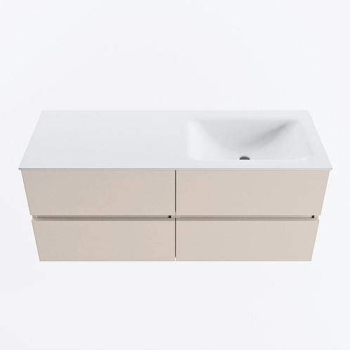 MONDIAZ VICA 120cm badmeubel onderkast Linen 4 lades., Doe-het-zelf en Verbouw, Sanitair, Bad, Nieuw, Ophalen of Verzenden