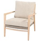Julia low tuinstoel brushed teak 4 Seasons Outdoor, Ophalen of Verzenden, Nieuw, Teakhout