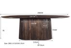 Salvator Walnut 200cm-31001, Huis en Inrichting, Tafels | Eettafels, Ophalen of Verzenden, Nieuw