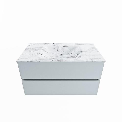 MONDIAZ VICA-DLUX 90cm badmeubel onderkast Clay 2 lades., Doe-het-zelf en Verbouw, Sanitair, Bad, Nieuw, Ophalen of Verzenden