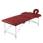 vidaXL Massagetafel met 2 zones inklapbaar aluminum frame, Verzenden, Nieuw