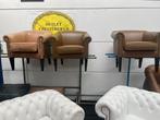 Chesterfield Maarssen Bruin leren Chesterfield clubfauteuils, Huis en Inrichting, Ophalen, CHESTERFIELD, Leer, Zo goed als nieuw