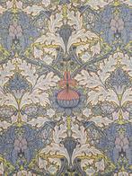 William Morris weefsel damast blauw duif - Realistisch, Antiek en Kunst