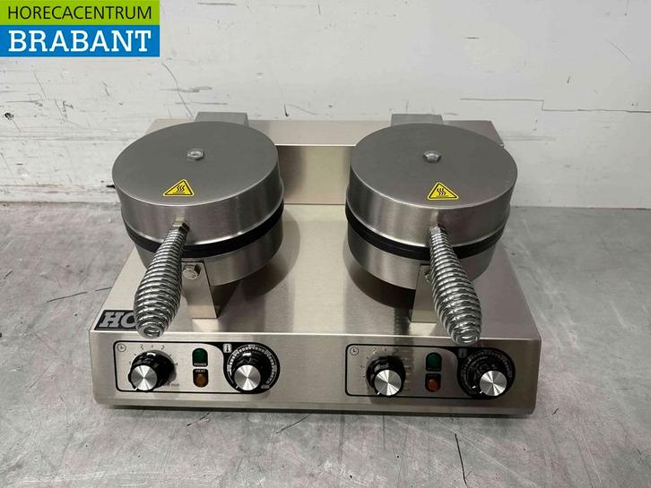 RVS Dubbele Wafelijzer hartjes met timer 230V Horeca, Zakelijke goederen, Horeca | Keukenapparatuur, Nieuw in verpakking, Ophalen of Verzenden