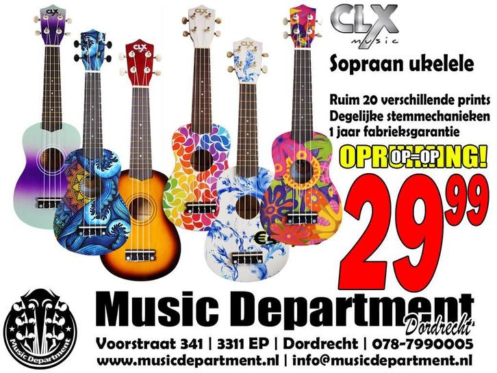 OPRUIMING CLX Sopraan Ukeleles | Music Department, Muziek en Instrumenten, Snaarinstrumenten | Gitaren | Akoestisch, Overige typen