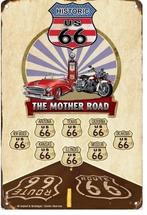 Route 66 the mother road reclamebord, Verzamelen, Ophalen of Verzenden, Nieuw