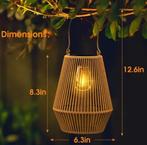 Rotan Solar Hanglamp – Waterdichte Tuinlantaarn, Tuin en Terras, Buitenverlichting, Verzenden, Nieuw
