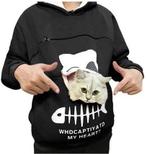 Trui met buidel voor kat / hoodie met kangoeroezak, Kleding | Dames, Truien en Vesten, Krabpaalwebshop.nl, Nieuw