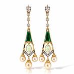 Oorbellen - 14 karaat Geel goud, Imperial Russian 56 Gouden, Nieuw