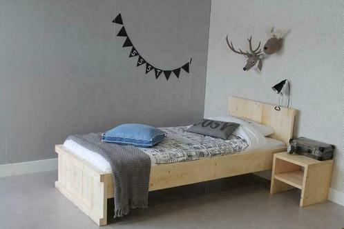 Tienerbed Michael (90 x 200) in massief steigerhout, Kinderen en Baby's, Kinderkamer | Bedden, 180 cm of meer, Nieuw, 85 tot 100 cm