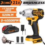 Slagmoersleutel met accu - Slagschroevendraaier - Met 2 Batt, Doe-het-zelf en Verbouw, Gereedschap | Overige machines, Verzenden