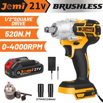 Slagmoersleutel met accu - Slagschroevendraaier - Met 2 Batt beschikbaar voor biedingen