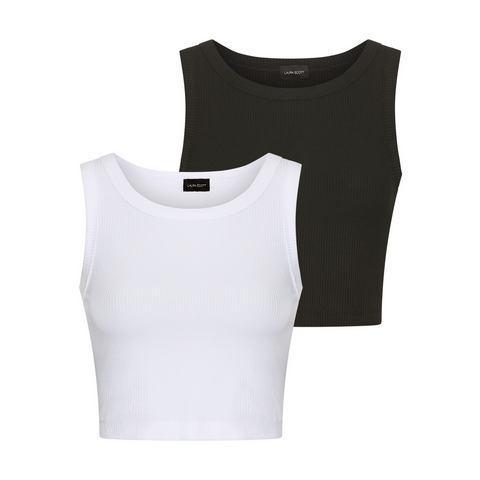 Laura Scott Crop-top in ribkwaliteit (2 stuks), Kleding | Dames, Tops, Nieuw, Verzenden