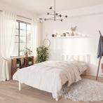 vidaXL Bedframe massief grenenhout wit 100x200 cm, 100 cm, Eenpersoons, Verzenden, Wit
