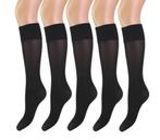 5 paar Kniekousen - Steunkousen - 40 Denier - Zwart, Kleding | Dames, Sokken en Kousen, Verzenden, Nieuw