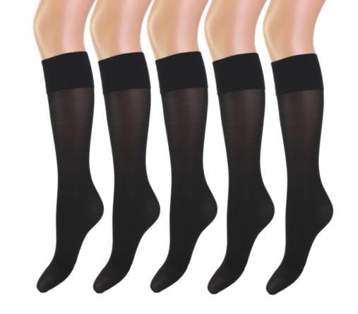 5 paar Kniekousen - Steunkousen - 40 Denier - Zwart, Kleding | Dames, Sokken en Kousen, Verzenden