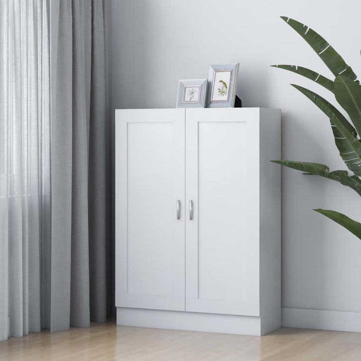 vidaXL Boekenkast 82,5x30,5x115 cm bewerlt hout wit, Huis en Inrichting, Kasten | Boekenkasten, 25 tot 50 cm, Nieuw, Overige houtsoorten
