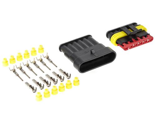 Hermetische connector set - 12 tot 24 Volt - 6 pin superseal, Doe-het-zelf en Verbouw, Elektra en Kabels, Overige typen, Nieuw