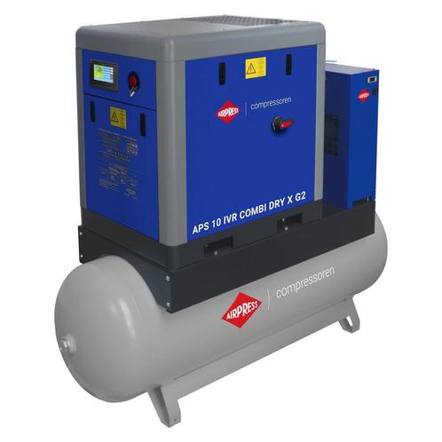 Schroefcompressor APS 10 IVR Combi Dry X P 10 bar 10 pk/7.5, Doe-het-zelf en Verbouw, Compressors, Verzenden