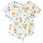 vidaXL Kindershirt met knoop in de zoom 128 ecru, Verzenden, Nieuw