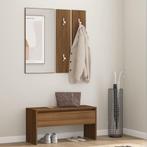 vidaXL Garderobe set bewerkt hout bruin eikenkleur, Verzenden, Nieuw