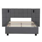 Gestoffeerd Bed Luzano - 140x200cm - Fluweel - Incl. Leeslam, Huis en Inrichting, Slaapkamer | Bedden, Verzenden, Nieuw