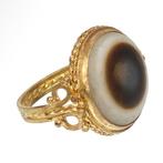 Oud-Romeins (of Latere en Stijl) Goud, Agate Ring met