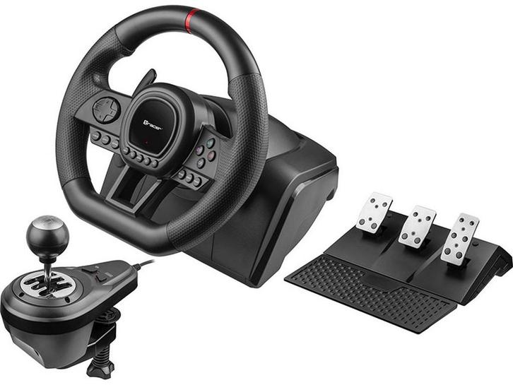 Tracer SimRacer - Gaming Stuurwiel - 6 in 1 met Pedalen en, Huis en Inrichting, Woonaccessoires | Overige, Zo goed als nieuw, Verzenden