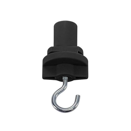 Luxar 3-Fase-inzetnippel met haak voor staaldraad zwart, Huis en Inrichting, Lampen | Plafondlampen, Nieuw, Verzenden