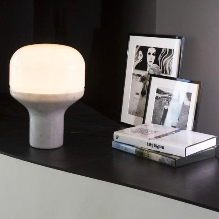 Martinelli Luce Delux Tafellamp Marmer Carrara, Huis en Inrichting, Lampen | Tafellampen, Nieuw, Verzenden