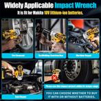 Slagmoersleutel met accu - Slagschroevendraaier - Met 2 Batt, Doe-het-zelf en Verbouw, Gereedschap | Overige machines, Verzenden